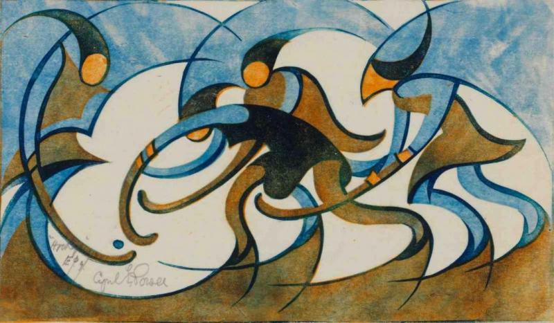 Hockey, 1931 Artwork by Cyril Edward Power