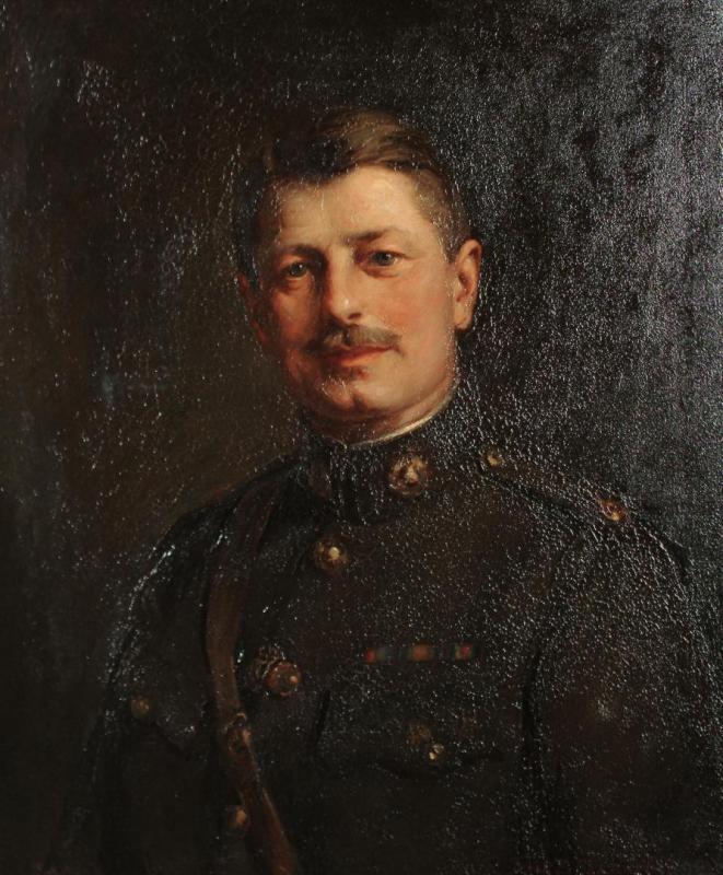 Portrait Of Major Guy Robinson R.m.l.i. Artwork by Frank Ernest Beresford