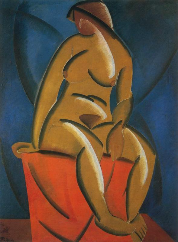 Composition With Female Nude, 1913 Artwork by Vladimir Tatlin