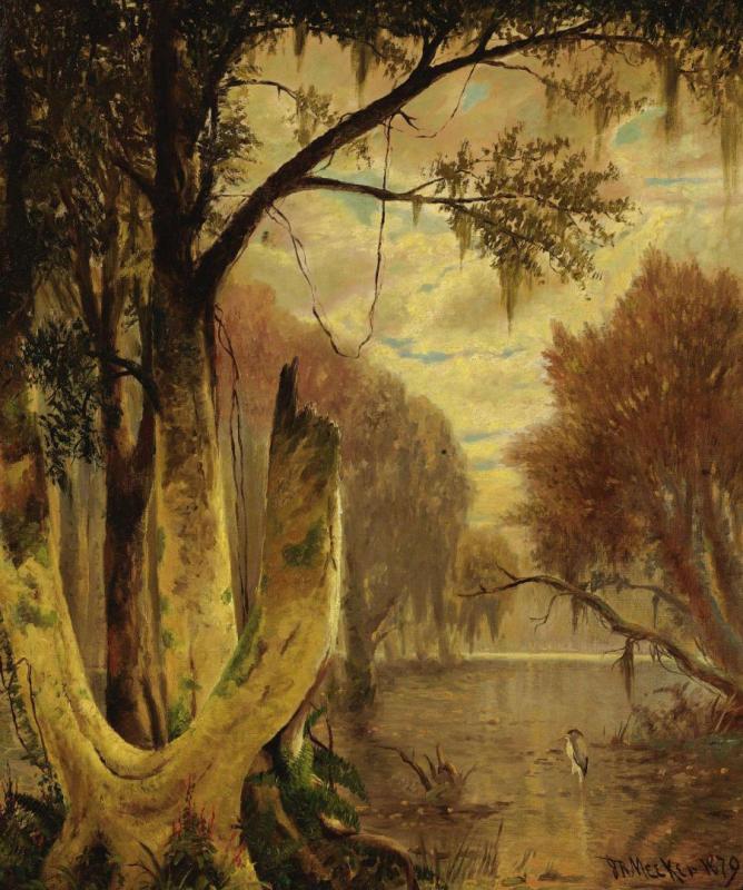 Louisiana Bayou, 1879 Artwork by Joseph Rusling Meeker
