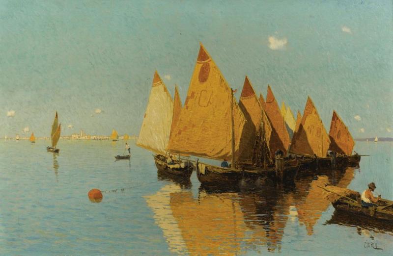 La Quiete In Laguna Artwork by Guglielmo Ciardi