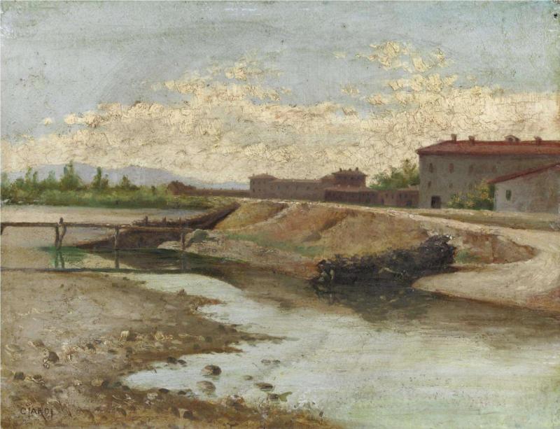 Paesaggio Fluviale Artwork by Guglielmo Ciardi