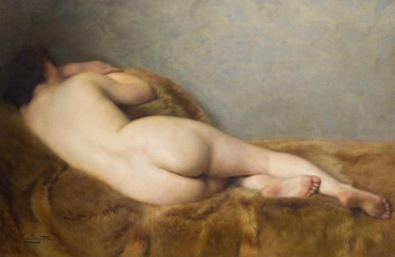 Nu Allongé De Dos Artwork by Paul Sieffert