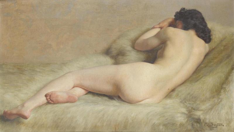 Une Femme Nue Allongée Artwork by Paul Sieffert