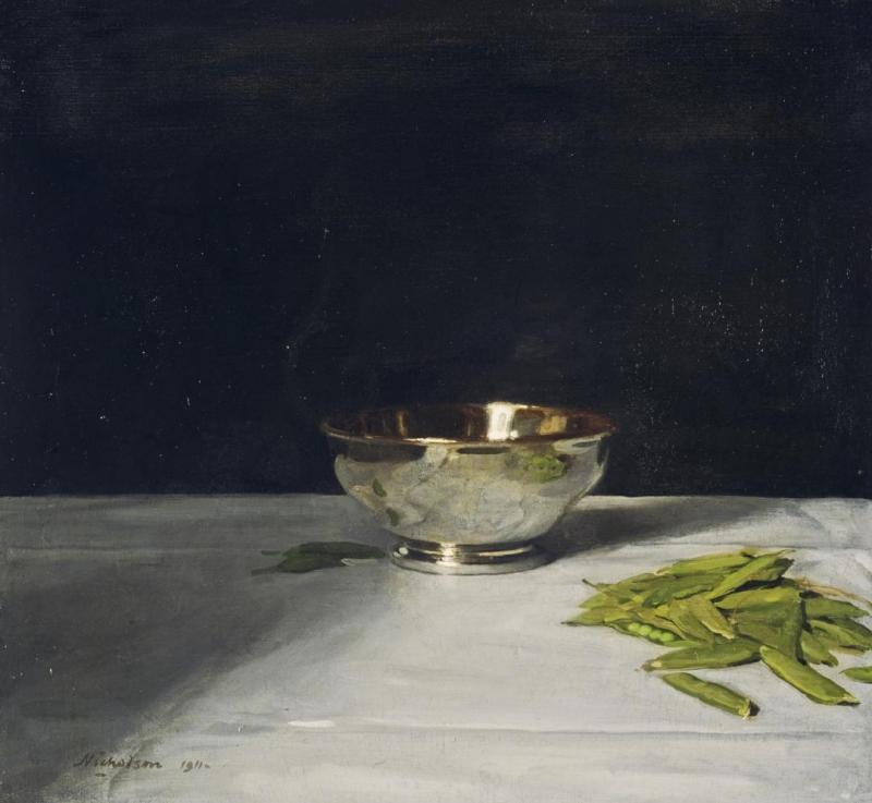 The Lustre Bowl With Green Peas, 1911 Artwork by Sir William Nicholson