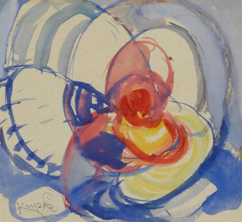 Autour D'un Point, Circa 1918 Artwork by Frantisek Kupka
