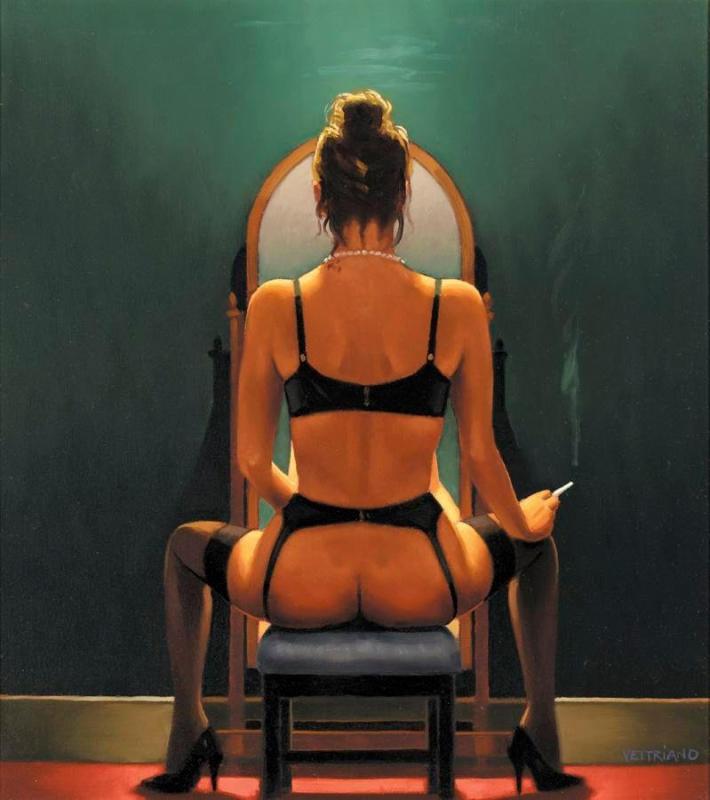 Study For Mirror, Mirror Artwork by Jack Vettriano
