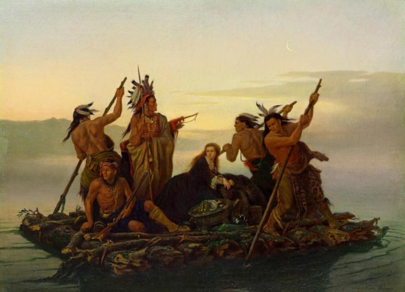 The Abduction Of Boone's Daughter By The Indians, 1855 Artwork by Charles Ferdinand Wimar