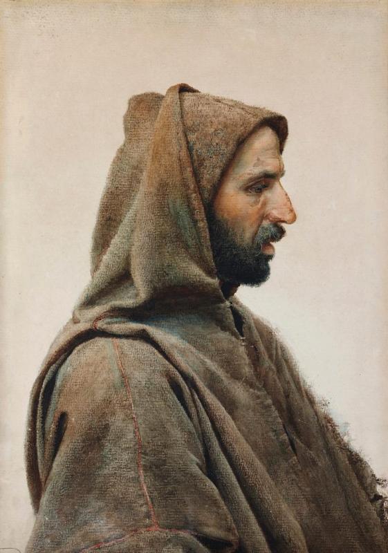 A Man Wearing A Burnous Artwork by José Tapiro y Baro
