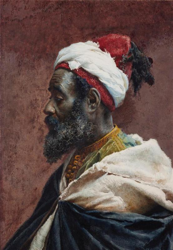 Morrocan Man Seen In Profile, 1876 Artwork by José Tapiro y Baro