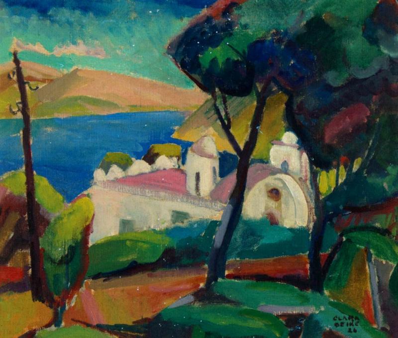 Church By The Sea, 1926 Artwork by Clara Deike