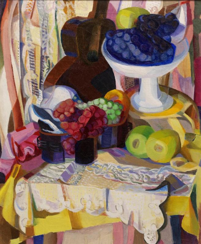 Still Life On Table With Fruit, 1936 Artwork by Clara Deike