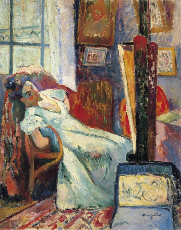 Model At Rest, 1905 Artwork by Henri Manguin