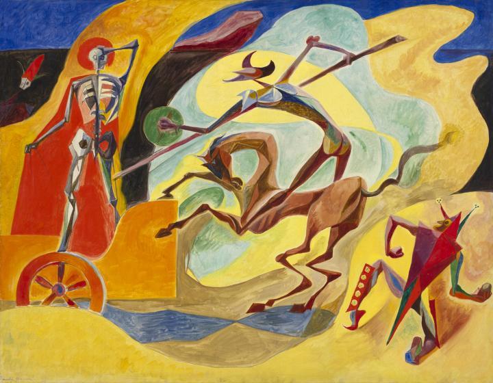 Don Quixote And The Chariot Of Death, 1935 Artwork by Andre Masson