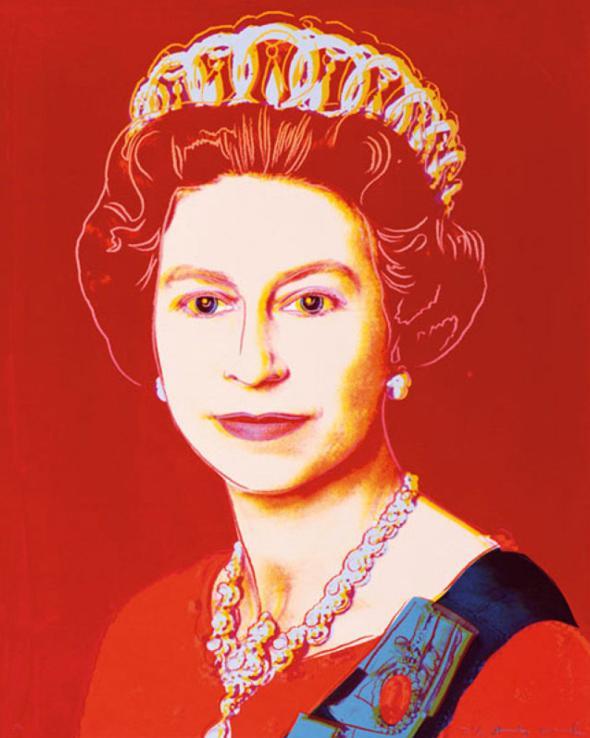 Queen Elizabeth Ii Of The United Kingdom, 1985 (light Outline) Artwork by Andy Warhol