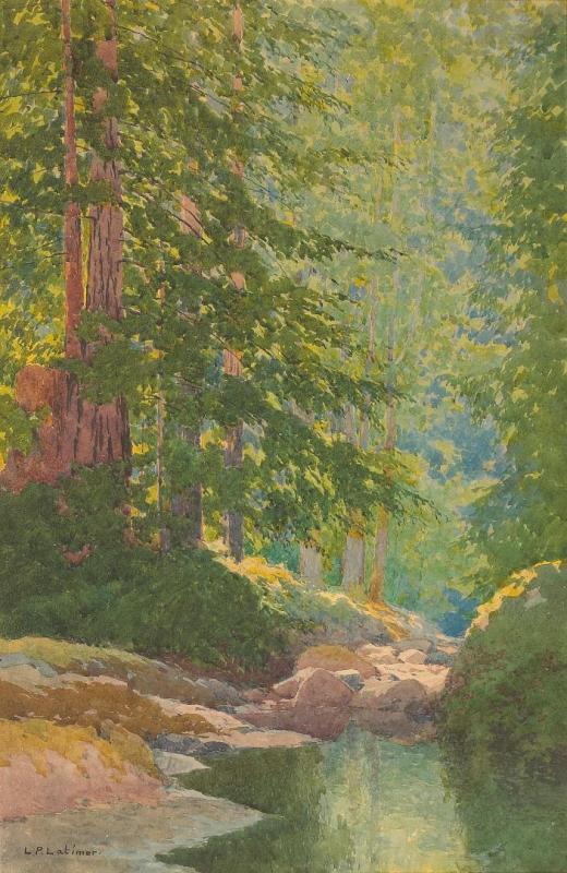 Creek, Fish Hatchery Road, 1920 Artwork by Lorenzo Palmer Latimer