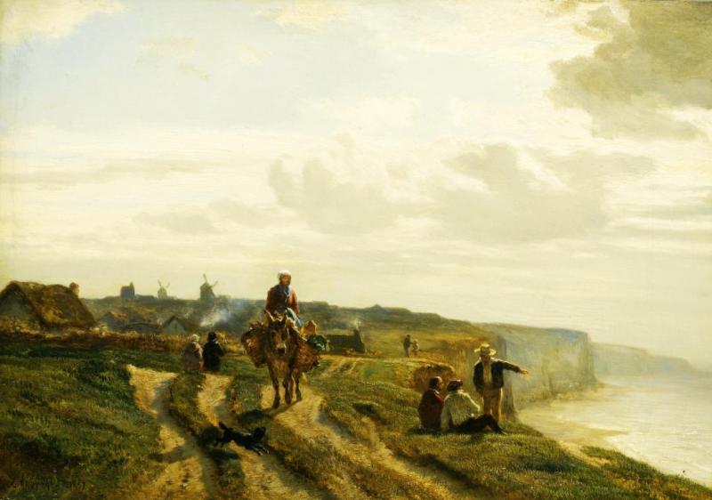 Falaises En Normandie, 1852 Artwork by Constant Troyon