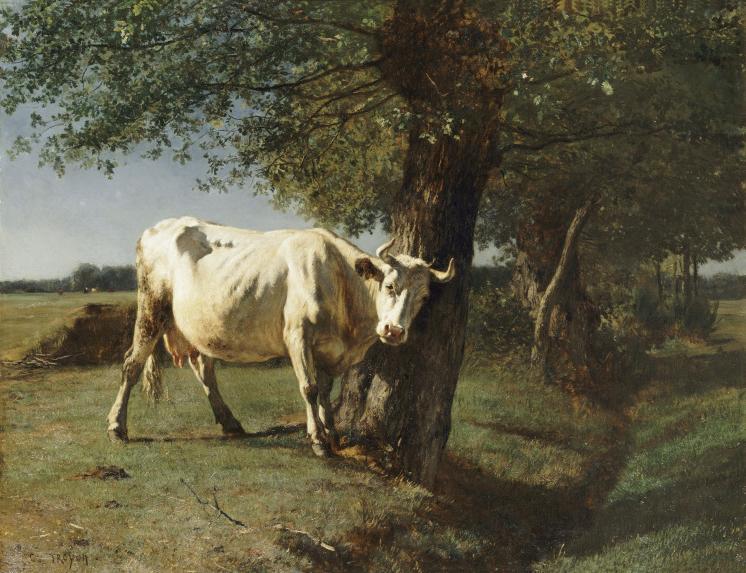 Cow Rubbing (vache Qui Se Gratte), 1859 Artwork by Constant Troyon