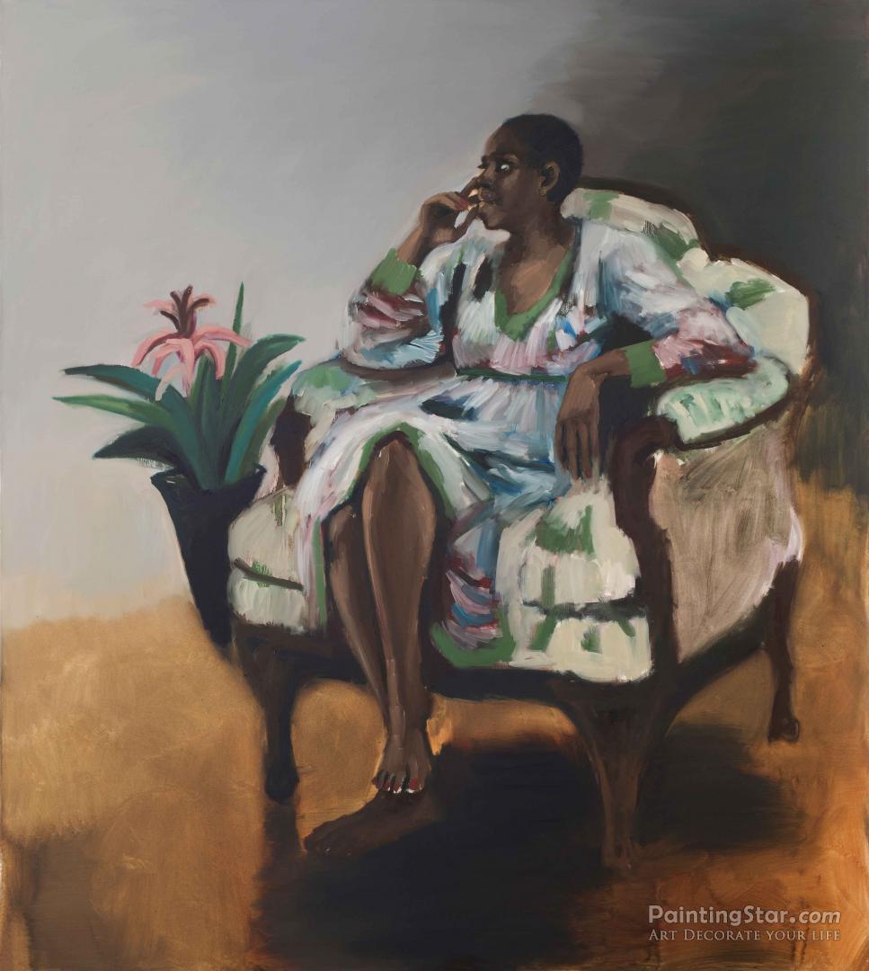 1 Pm, Mason's Yard, 2014 Artwork by Lynette Yiadom Boakye
