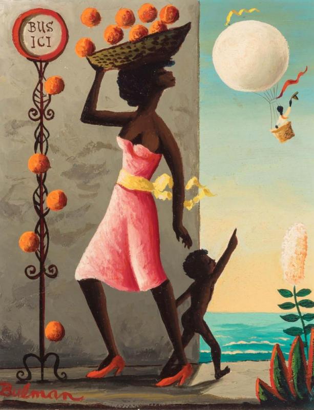 Bus Stop, 1965 Artwork by Orville Bulman