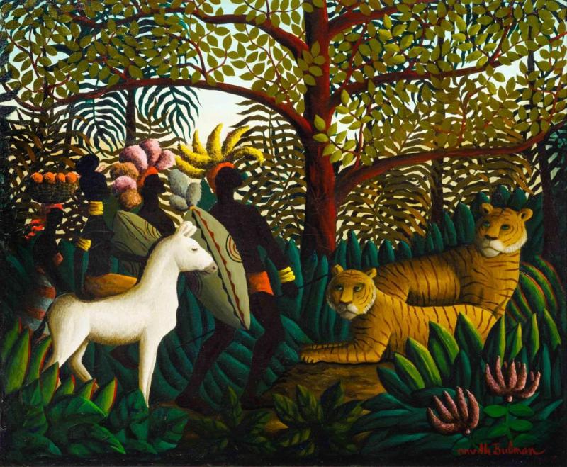 In The Jungle, 1967 Artwork by Orville Bulman