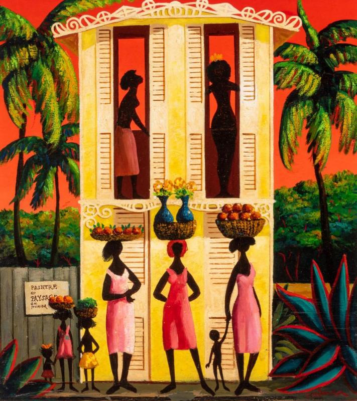 Paintre De Paysage Au Premier Artwork by Orville Bulman