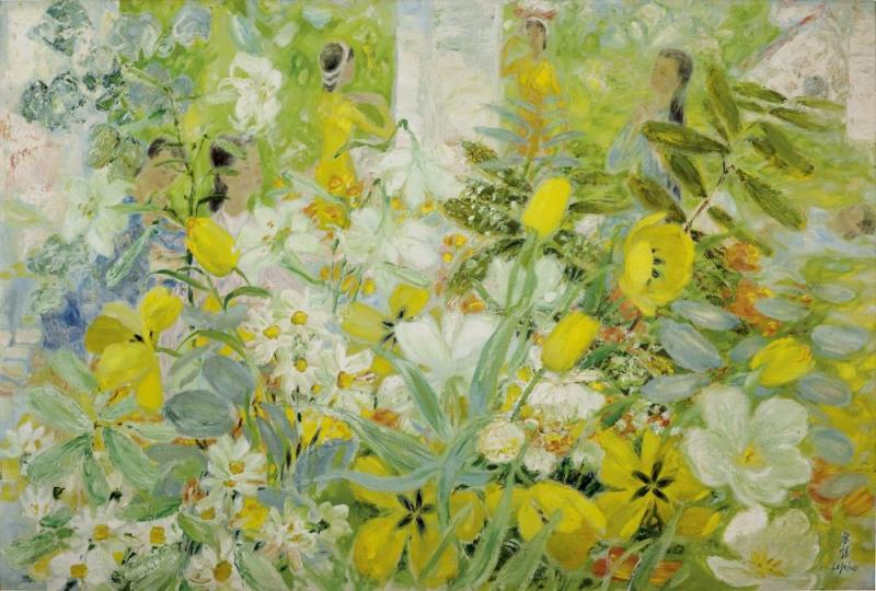 Girls In The Garden Artwork by Le Pho