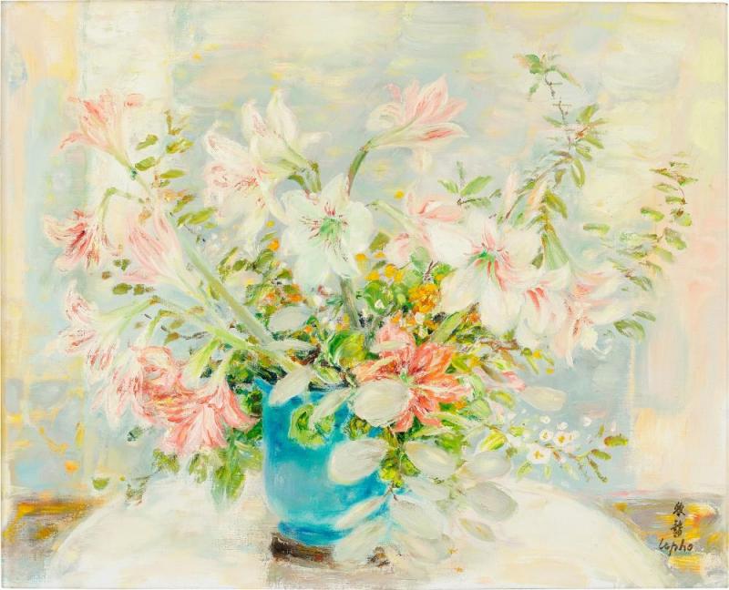 Lilies In A Vase Artwork by Le Pho