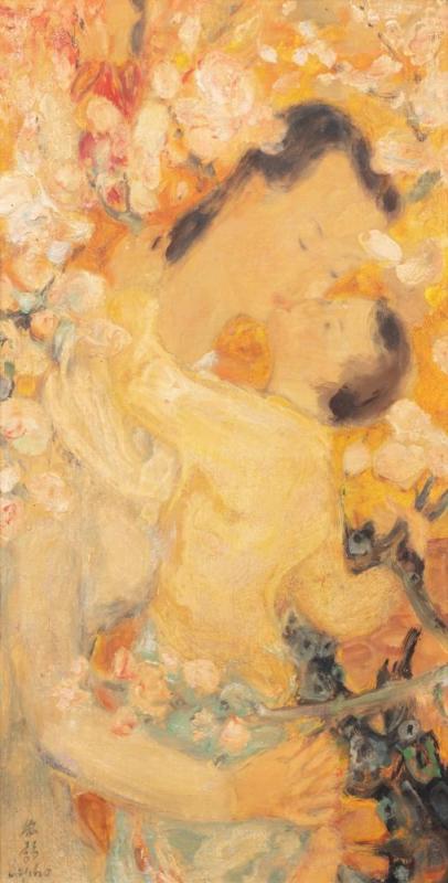 Maternity With Peach Blossoms, 1960 Artwork by Le Pho