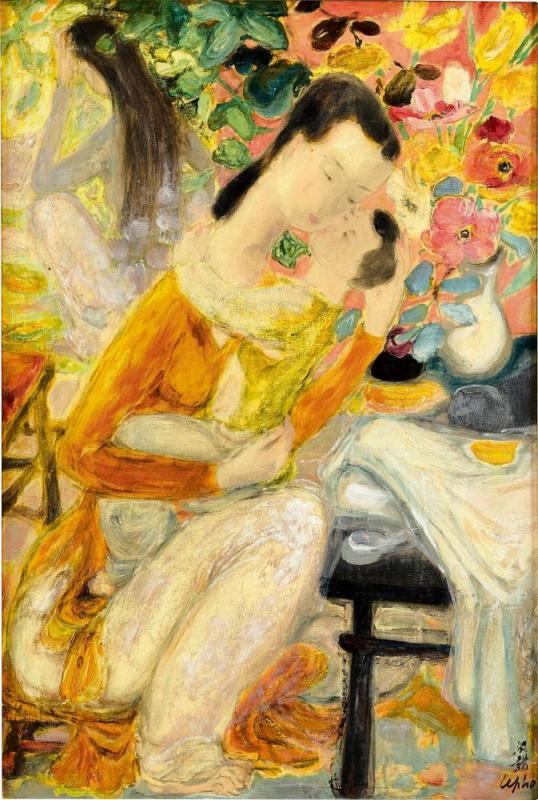 Mother And Child 2 Artwork by Le Pho