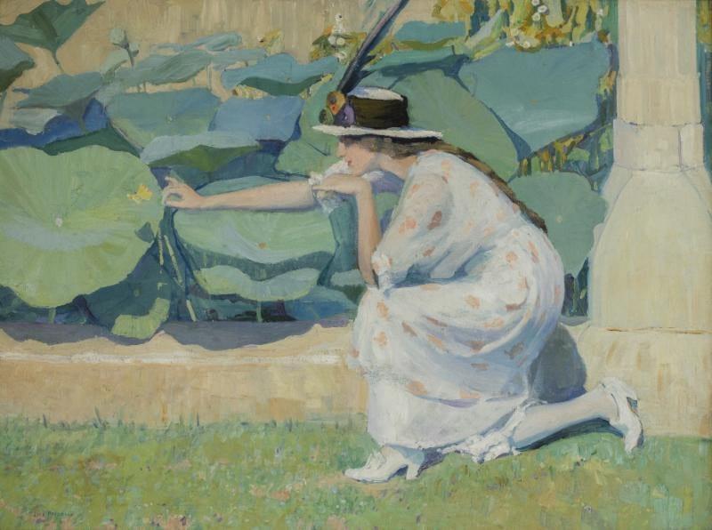 Lure Of The Butterfly, C. 1914-15 Artwork by Jane Peterson