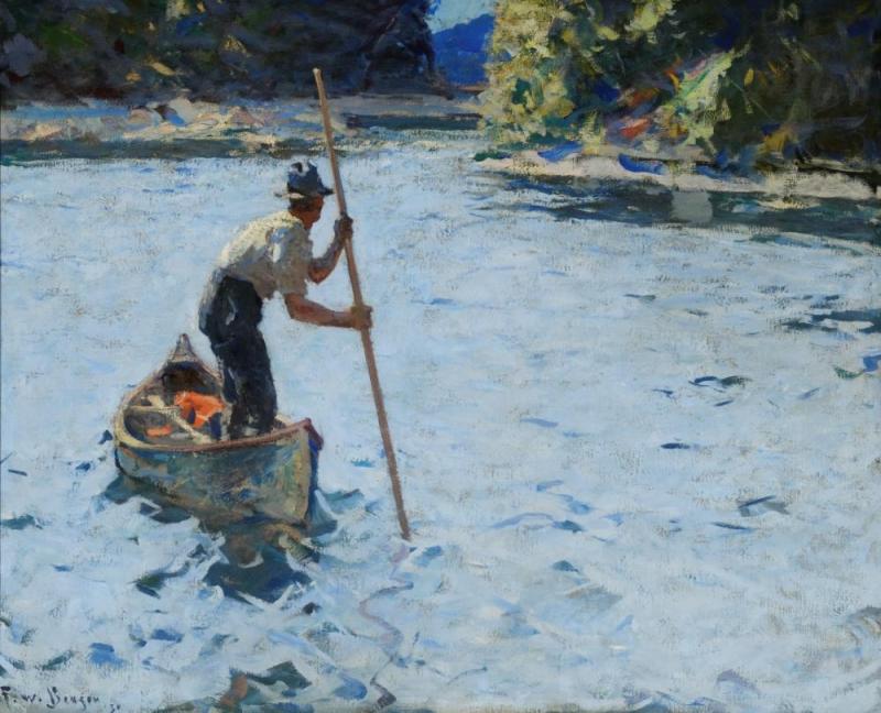 On Grand River, Circa 1930 Artwork by Frank Weston Benson