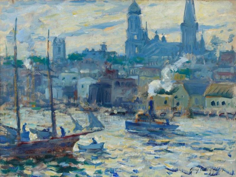 Gloucester At Twilight, 1916 Artwork by Guy Wiggins