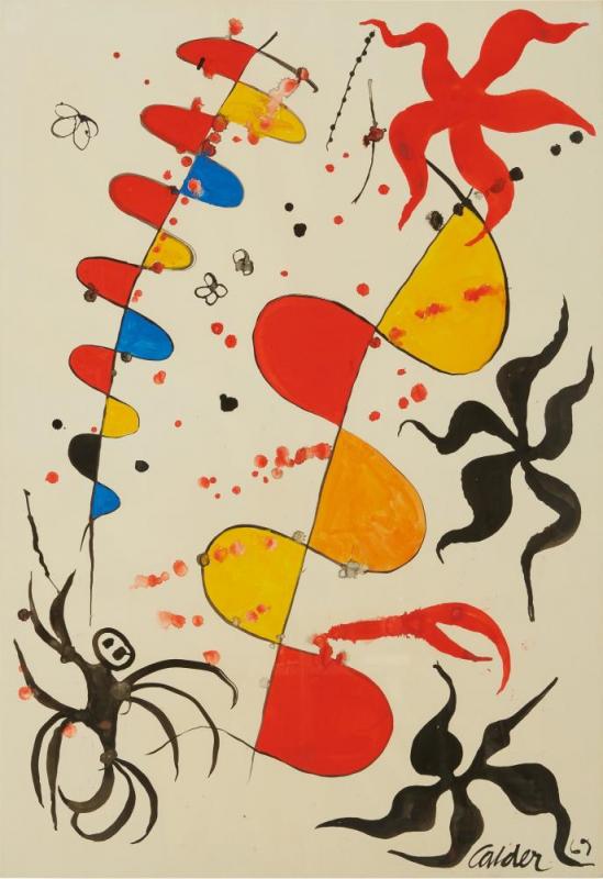 Feather Form And Bubbles, 1969 Artwork by Alexander Calder