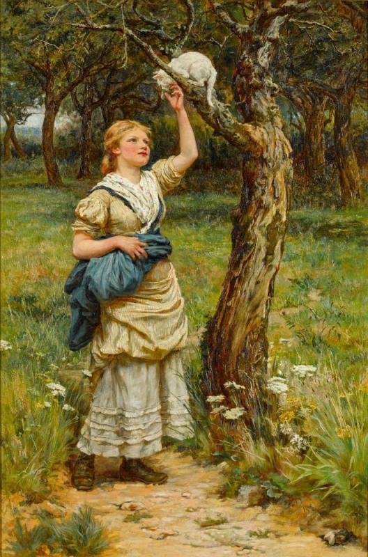 Playmates, 1881 Artwork by Frederick Morgan