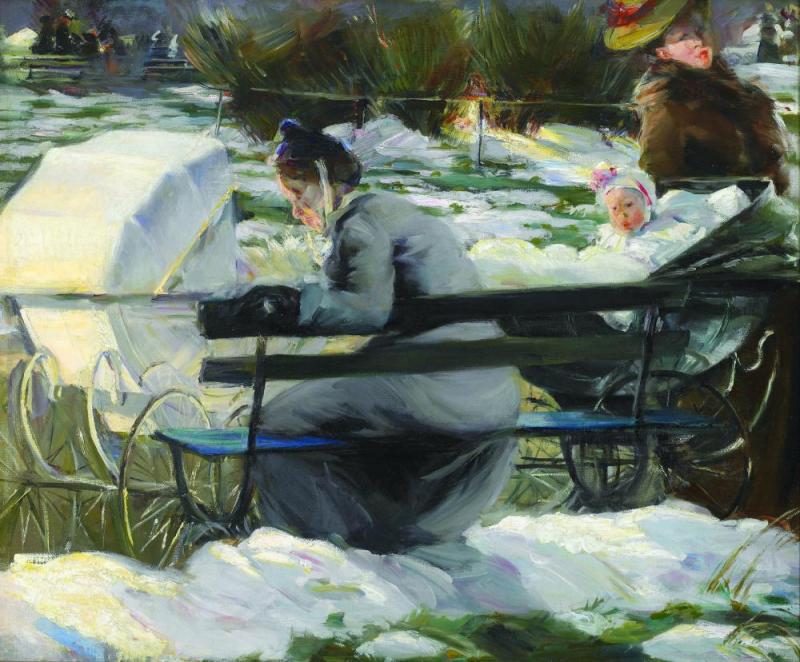 In Rittenhouse Square, C. 1909 Artwork by Elizabeth Sparhawk-jones