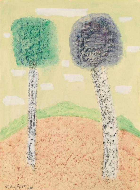 Lollypop Trees, 1954 Artwork by Milton Avery