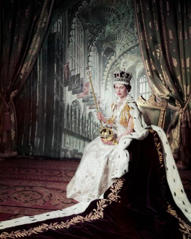 Queen Elizabeth Ii On Her Coronation Day Artwork by Cecil Beaton