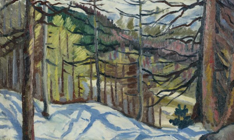 Autumn Snow In Cristolais (samedan), 1919 Artwork by Turo Pedretti