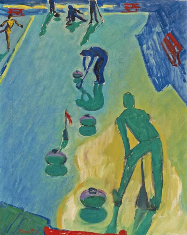 Curling, 1955 Artwork by Turo Pedretti