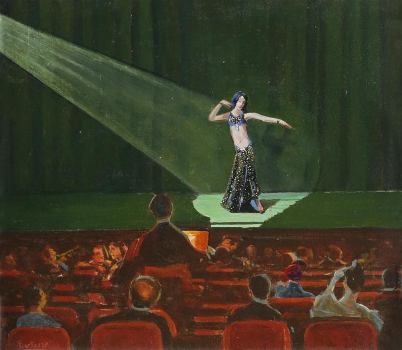 Dancer In The Spotlight Artwork by Pilade Bertieri