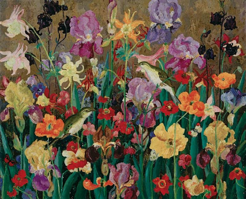 July Flowers And Wood Warblers, 1929 Artwork by Sir Cedric Morris