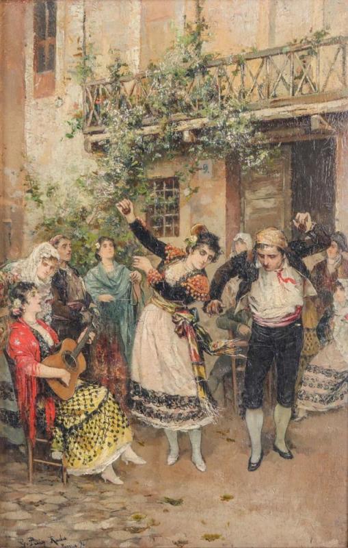 Dancers In Barcelona, 1896 Artwork by Gabriel Puig Roda