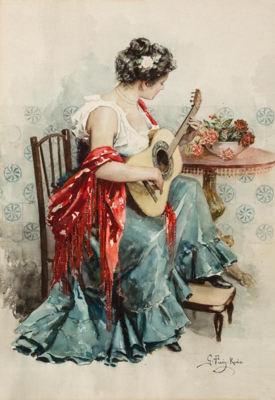 The Flamenco Player Artwork by Gabriel Puig Roda