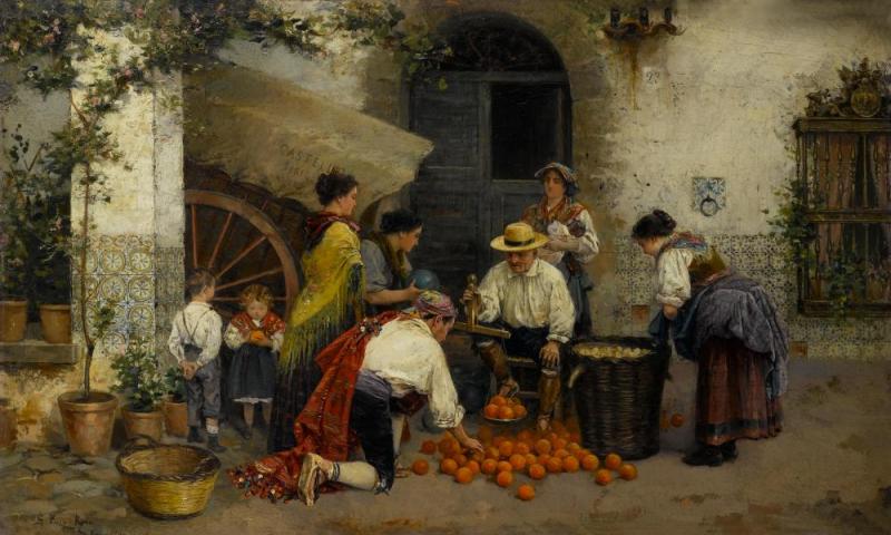 The Orange Seller, 1900 Artwork by Gabriel Puig Roda