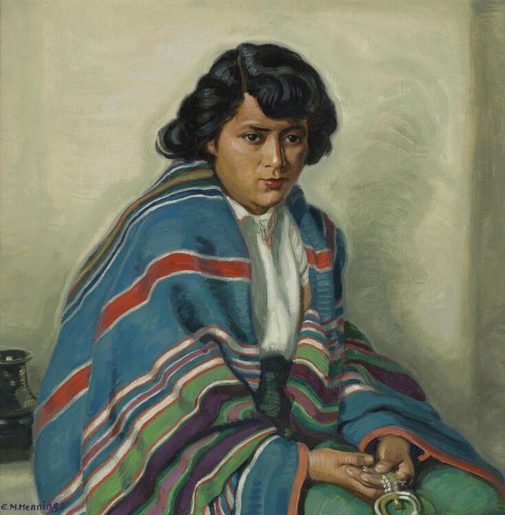 Crucita Samora Or Taos Indian Maiden, 1930 Artwork by E. Martin Hennings