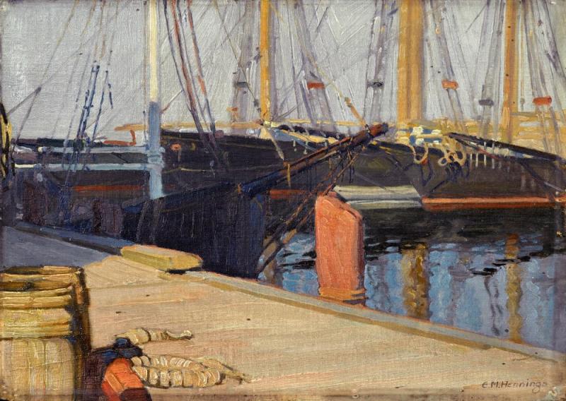 Harbor Artwork by E. Martin Hennings