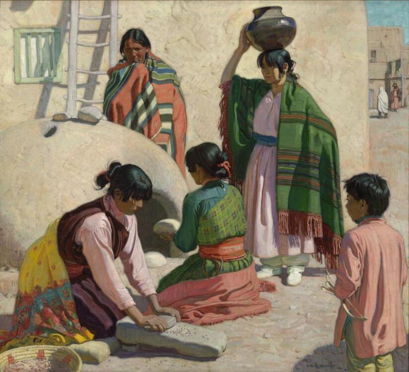 Pueblo Indians Artwork by E. Martin Hennings