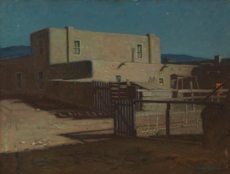 Taos Nocturne Artwork by E. Martin Hennings
