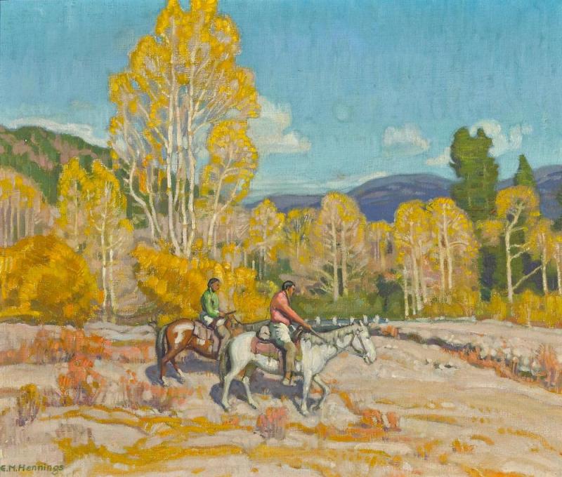 Indian Hunters Artwork by E. Martin Hennings